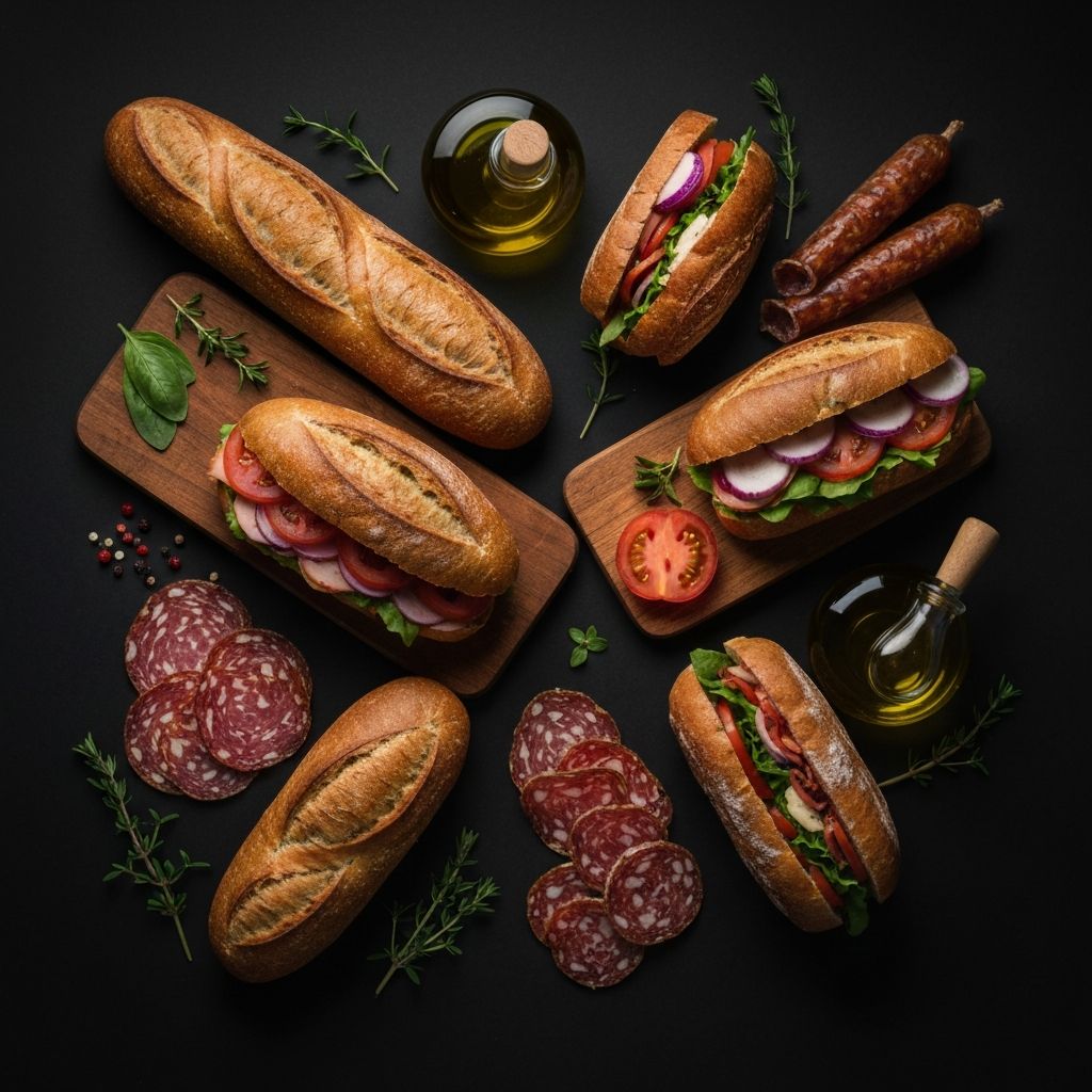 Premium gourmet deli food spread